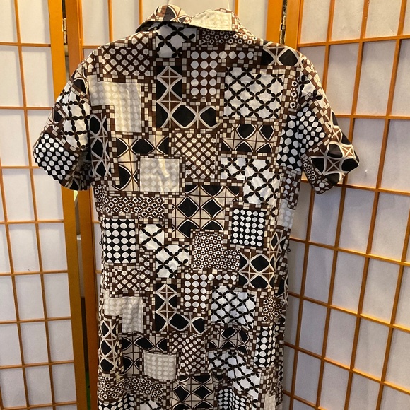 Groovy 1970’s retro pattern midi dress - Picture 10 of 15